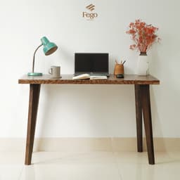 Thumbnail Bàn làm việc chân gỗ FEGO, bàn học, bàn cafe kiểu dáng vintage, cổ điển 2