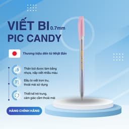 Thumbnail Bút bi nắp Pic Candy 0.7mm mực xanh - Zebra [Chính hãng] 4