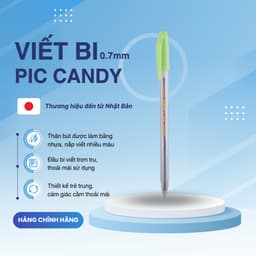Thumbnail Bút bi nắp Pic Candy 0.7mm hộp 12 cây mực xanh - Zebra [Chính hãng] 3