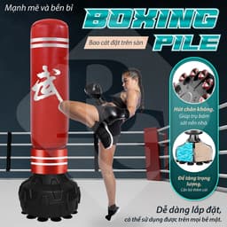 Thumbnail BG -Trụ đấm bốc BOXING PILE - Bao cát đấm bốc dành cho người lớn trẻ em - Trụ đấm tập võ tại nhà 1