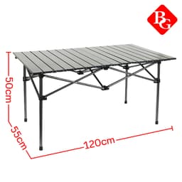 Thumbnail BG - Bàn cắm trại gấp NHỎ GỌN  có thể gập lại, TSD120CM ĐEN cao 50cm, phù hợp cho DU LỊCH 1