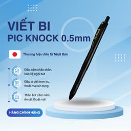 Thumbnail Bút bi bấm Pic Knock hộp 12 cây xanh/đen/đỏ - Zebra [Chính hãng] 4