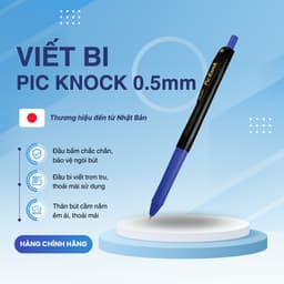 Thumbnail Bút bi bấm Pic Knock hộp 12 cây xanh/đen/đỏ - Zebra [Chính hãng] 2