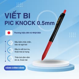 Thumbnail Bút bi bấm Pic Knock hộp 12 cây xanh/đen/đỏ - Zebra [Chính hãng] 3