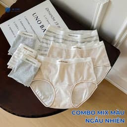 Thumbnail Combo 5 Quần Lót Nữ Cotton Organic Time Mix Kẻ Ngang Freesize (45-63kg) QL5959 By Bechipi 3