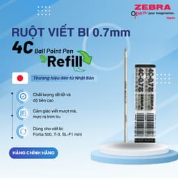 Thumbnail Ruột viết 4C 0.7mm - Zebra Nhật Bản [Chính hãng] 2