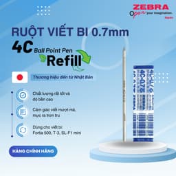 Thumbnail Ruột viết 4C 0.7mm - Zebra Nhật Bản [Chính hãng] 1