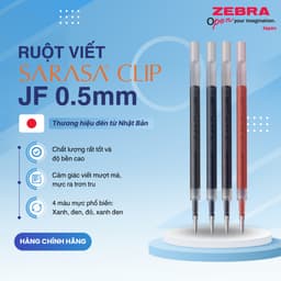 Thumbnail Ruột viết Sarasa clip JF 0.5mm - Zebra Nhật Bản [Chính hãng] - 1 cái 1