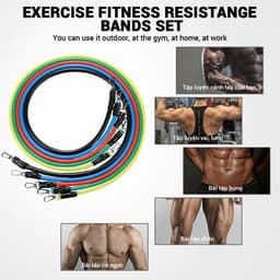 Thumbnail OneTwoFit 11 Cái /bộ Dây Kháng Lực Cơ Thể Tập Thể Dục Dây Chống Tập Yoga PilatesThể Dục Thiết Bị 3