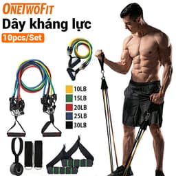 Thumbnail OneTwoFit 11 Cái /bộ Dây Kháng Lực Cơ Thể Tập Thể Dục Dây Chống Tập Yoga PilatesThể Dục Thiết Bị 1
