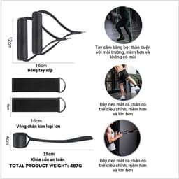 Thumbnail OneTwoFit 11 Cái /bộ Dây Kháng Lực Cơ Thể Tập Thể Dục Dây Chống Tập Yoga PilatesThể Dục Thiết Bị 4