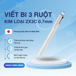 Thumbnail Bút Bi 3 Ngòi ZX3C Zebra - Nhật [Chính Hãng] - tặng kèm hộp cao cấp 1