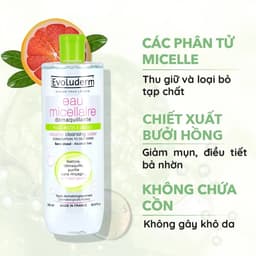 Thumbnail Nước tẩy trang Evoluderm dành cho da dầu mụn, nhạy cảm dễ kích ứng 125ml 2