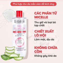 Thumbnail Nước tẩy trang Evoluderm dành cho da dầu mụn, nhạy cảm dễ kích ứng 125ml 3