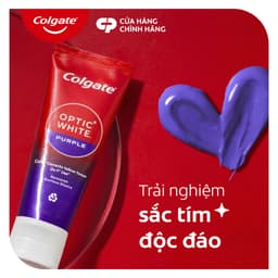 Thumbnail Kem Đánh Răng Colgate trắng răng Optic White Purple 100g công nghệ sắc tím, trung hòa ố vàng tức thì 3