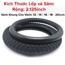 Thumbnail Săm Lốp Xe Đạp Trẻ Em Đủ Cỡ 12 14 16 18 20 inch Rộng 2.125inch Cao Su Tự Nhiên Chính Hãng Amalife 3