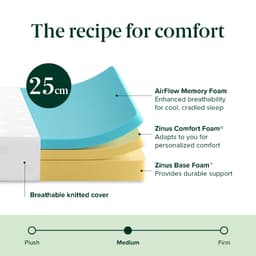 Thumbnail Nệm Foam Gel Mát Cao Cấp Dày 25cm Zinus - 10in Gel-Infused Foam Mattress 1