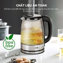 Thumbnail Ấm siêu tốc bình siêu tốc thủy tinh LEBENLANG LBL2879 1.7 lít, công suất 2200W, bảo hành trong 2 năm 4