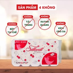 Thumbnail Combo 3 dây giấy vệ sinh Cherry 15 cuộn 3 lớp mềm mịn siêu dai chính hãng 2
