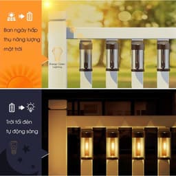 Thumbnail Đèn Treo Tường Energy Green Lighting PA06 - Sử Dụng Năng Lượng Mặt Trời - Trang Trí Ngoài Trời - Tặng Kèm Bóng LED 1