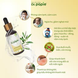 Thumbnail Tinh Dầu Tràm Gió 100% Nguyên Chất Dr.Papie Phòng Cảm Cúm, Cảm Lạnh, Giữ Ấm Cơ Thể Cho Bé Từ Sơ Sinh - 30ml 3