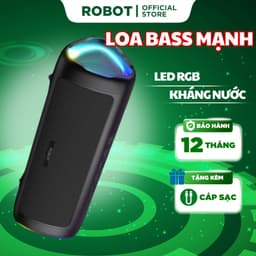 Thumbnail Loa Bluetooth 5.3 Robot RB525 Bass Mạnh 10W Đèn Led RGB, Kháng Nước, Pin Trâu - Hỗ Trợ Kết Nối Thẻ Nhớ, AUX 2