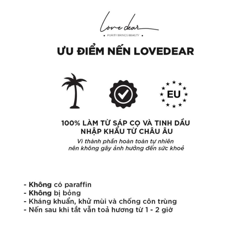 Ảnh Nến Thơm Phòng Cao Cấp LoveDear In Your Eyes Từ Tinh Dầu Thiên Nhiên và Sáp Cọ - Trang Trí Decor 200g 1