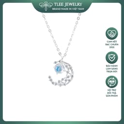 Thumbnail Dây chuyền bạc nữ TLEE mặt trăng đá moonstone lấp lánh TLEE JEWELRY D0152 1