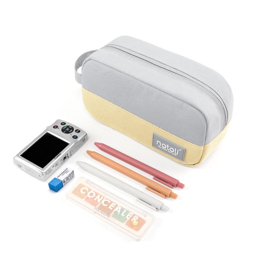 Ảnh Bóp viết nhiều ngăn NATOLI, hộp bút cute chống nước đựng bút đa năng - BST Simple Duo Pen Case T23 2