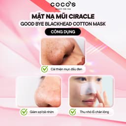 Thumbnail Mặt Nạ Mũi Đẩy Mụn Đầu Đen Sợi Bã Nhờn Ciracle Good bye Blackhead Cotton Mask (5ml x 20 miếng) 3