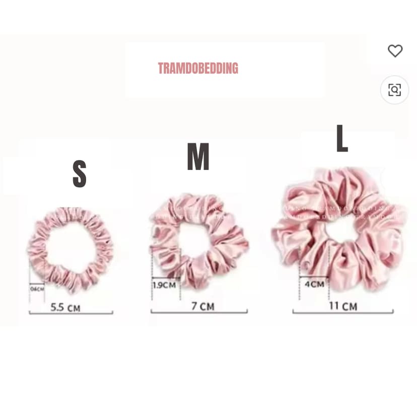Ảnh Buộc Tóc Lụa NITE9SILK TRAMDOBEDDING Ngăn Xơ Rối Tóc | Silk Hair Scrunchie | Size M 2