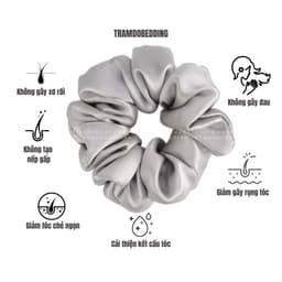 Thumbnail Buộc Tóc Lụa NITE9SILK TRAMDOBEDDING Ngăn Xơ Rối Tóc | Silk Hair Scrunchie | Size M 3