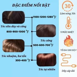 Thumbnail Máy duỗi và uốn tóc ENZO 3210 Thương Hiệu italia,công nghệ ion âm,thiết kế đa năng duỗi, là, ép,uốn cụp đuôi BH 5 NĂM 3