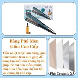Thumbnail Máy duỗi và uốn tóc ENZO 3210 Thương Hiệu italia,công nghệ ion âm,thiết kế đa năng duỗi, là, ép,uốn cụp đuôi BH 5 NĂM 4