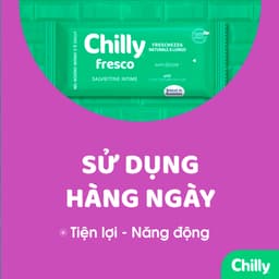 Thumbnail Khăn lau phụ khoa Chilly Fresco và Delicato chiết xuất lô hội, bạc hà làm sạch khử mùi 12 tờ/gói MM 4