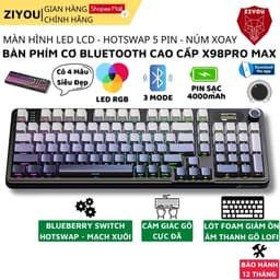 Thumbnail Bàn Phím Cơ Máy Tính Không Dây Ziyou Attack Shark X98 PRO MAX 3 Mode, Màn Hình LCD, LED RGB 1