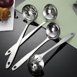 Thumbnail YEAHCOOK Muỗng inox size lớn phù hợp dùng cho nhà bếp 4