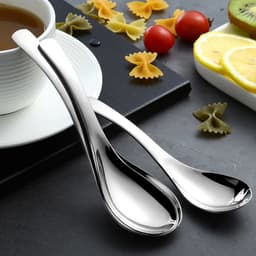 Thumbnail YEAHCOOK Thìa inox 304 thiết kế phù hợp ăn súp phở cháo phụ kiện cho bàn ăn sang trọng 1
