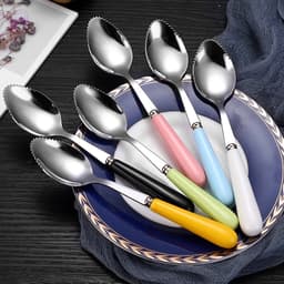 Thumbnail Thìa ăn trái cây inox cán sứ có hộp đựng Yeahcook 4