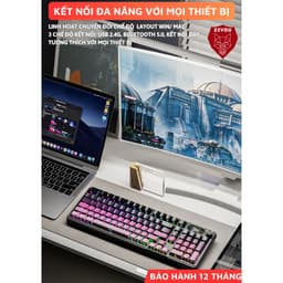 Thumbnail Bàn Phím Cơ Máy Tính Không Dây Ziyou Attack Shark X98 PRO MAX 3 Mode, Màn Hình LCD, LED RGB 4