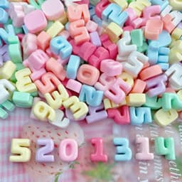 Thumbnail Charm Số Trang Trí Nón Bảo Hiểm, Điện Thoại. Charm Số Dùng Làm Đồ DIY,Trang Trí Kẹp Tóc 4