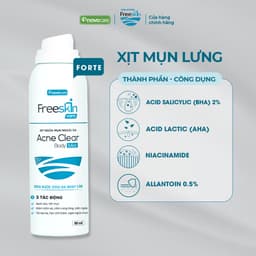 Thumbnail Combo Xịt mụn Freeskin Acne Clear Body Mist 80ml & Gel tắm Freeskin Ance Clear Body Mist 250ml 3