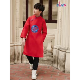 Thumbnail Áo dài tết dáng cách tân in hình rồng đón tết Chippo cho bé trai từ 8 đến 16 Tuổi(25-60Kg) AD rồng 1
