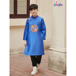 Thumbnail Áo dài tết dáng cách tân in hình rồng đón tết Chippo cho bé trai từ 8 đến 16 Tuổi(25-60Kg) AD rồng 2
