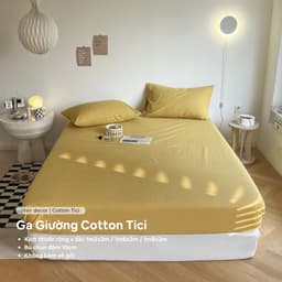 Thumbnail Ga Giường Cotton Tici (Không Kèm Vỏ Gối) Mịn Decor, Drap Nệm Trơn Basic 4