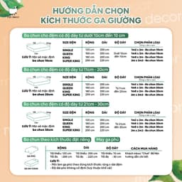 Thumbnail Ga Giường Cotton Tici (Không Kèm Vỏ Gối) Mịn Decor, Drap Nệm Trơn Basic 2
