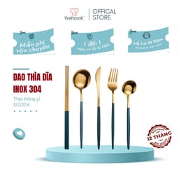 Thumbnail Bộ thìa dĩa ăn inox 304 cao cấp Yeahcook, phiên bản cao cấp, thiết kế cho nhà hàng sang trọng tinh tế 2