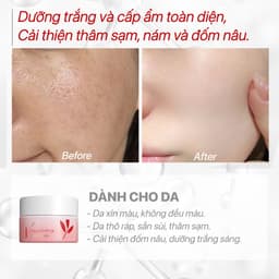 Thumbnail Kem Dưỡng Trắng Da Mặt Mờ Thâm Chống Lão Hóa Vi Tảo Đỏ Trắng Hồng Tự Nhiên GUO 30gr 4