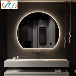 Thumbnail Gương tròn khuyết treo phòng tắm, bàn trang điểm VUADECOR led cảm ứng cao cấp 3