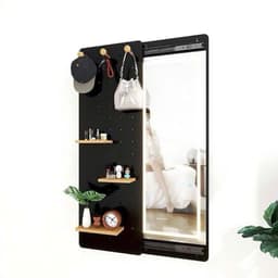 Thumbnail Gương cánh trượt thông minh Chữ nhật led cảm ứng viền phun cát cao cấp VUADECOR (tặng kệ và núm gỗ) kích thước 65x120 1